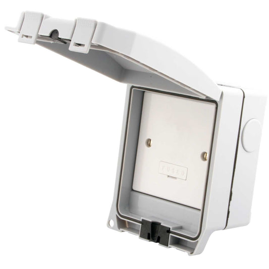 M2 Weatherproof 13A Unswitched Fused Spur with Solid Grey Lid IP66