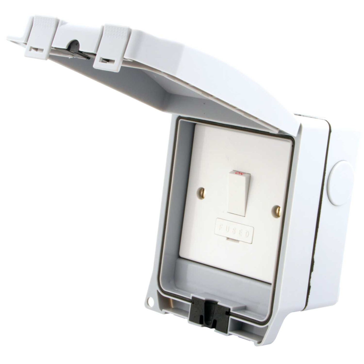 M2 Weatherproof 13A Switched Fused Spur with Solid Grey Lid IP66