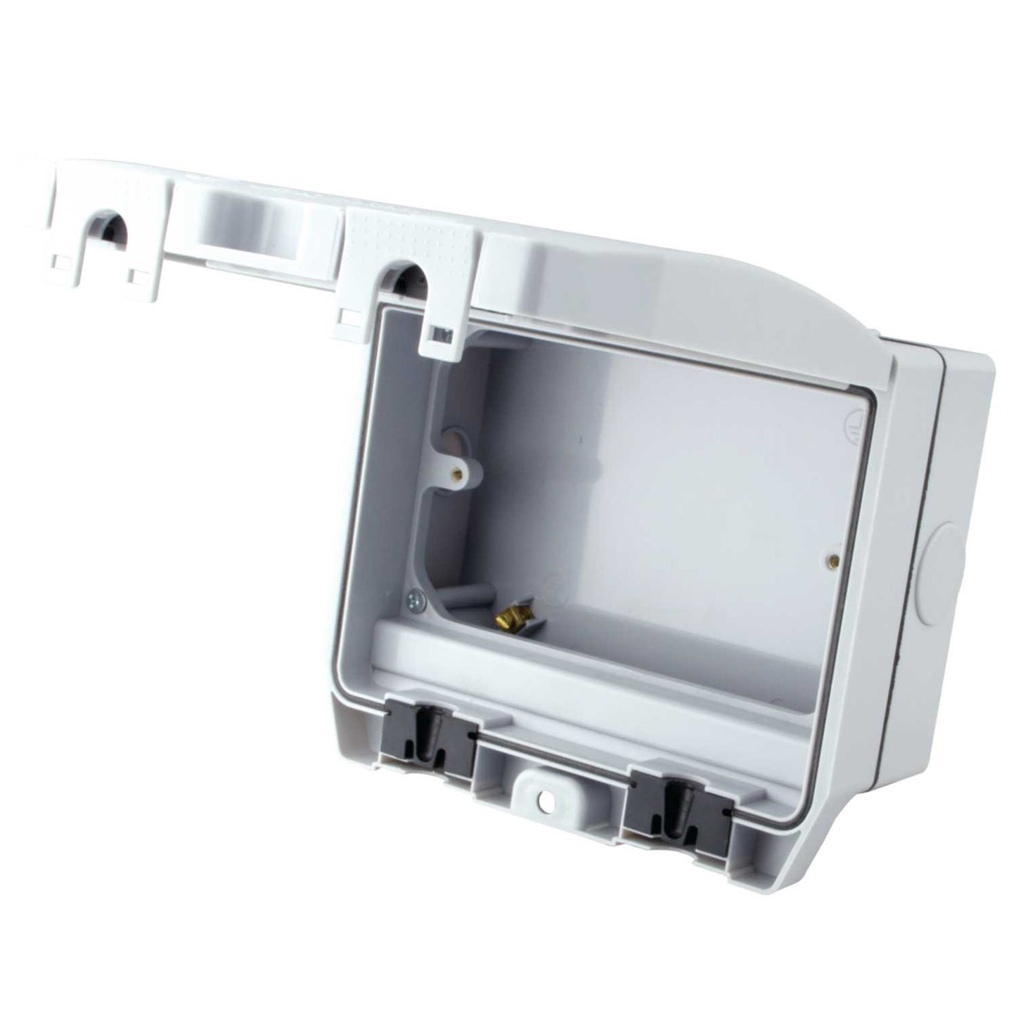 M2 Weatherproof 2 Gang Enclosure with Solid Grey Lid IP66