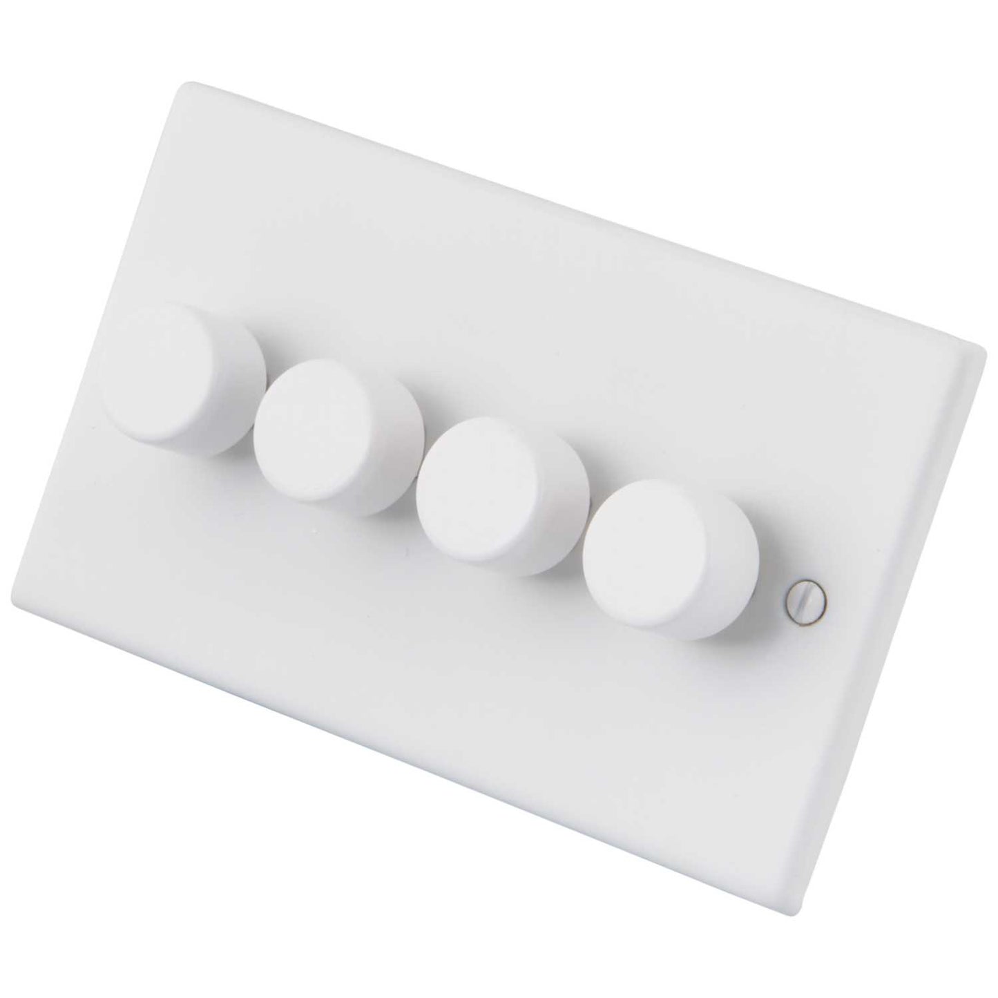 M2 Decorative 400W 4 Gang Trailing Edge LED Dimmer Painted Matt White