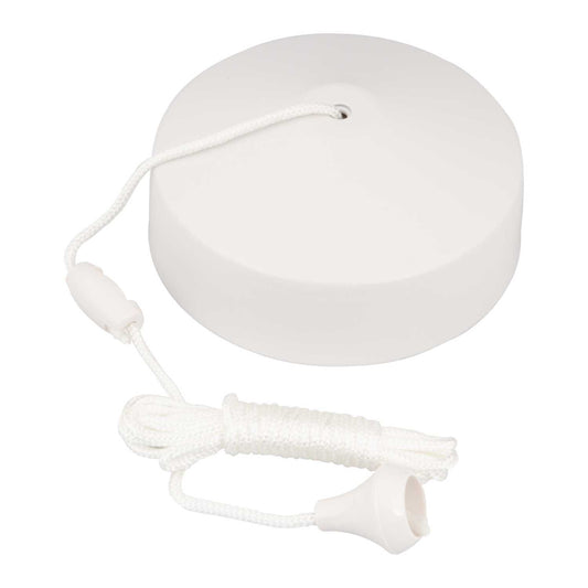 M2 Decorative 10A 2 Way Pullcord Switch Painted Matt White
