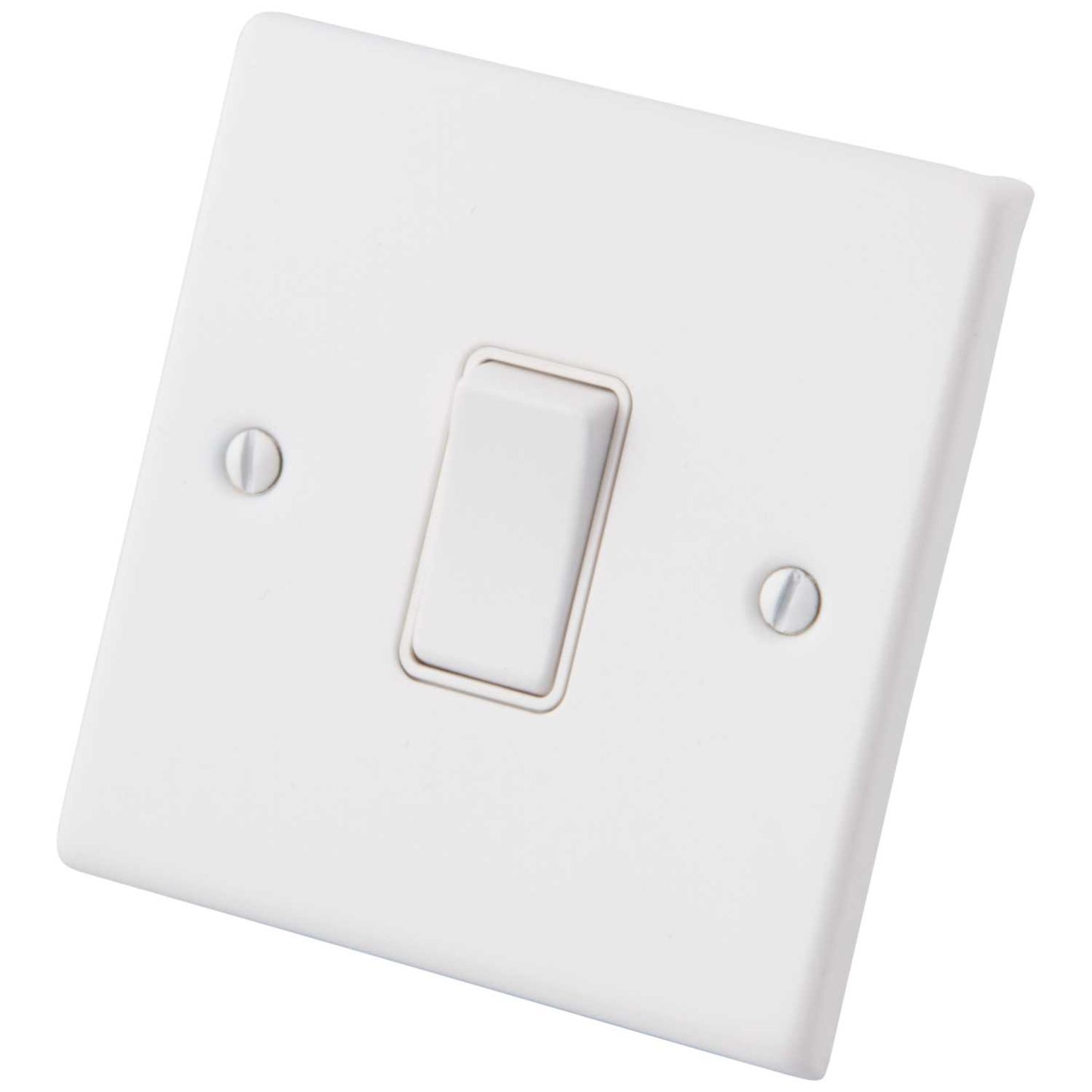 M2 Decorative 10A 1 Gang Intermediate Switch White Insert Painted Matt White