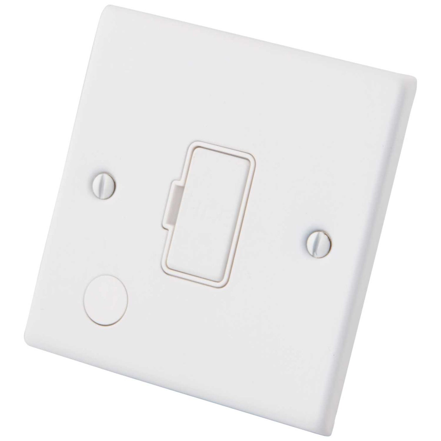 M2 Decorative 13A Unswitched Fused Spur with Flex Outlet White Insert Painted Matt White