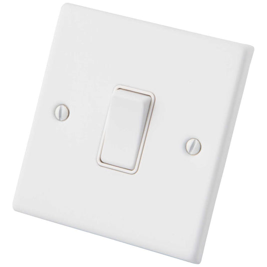M2 Decorative 20A DP Switch White Insert Painted Matt White