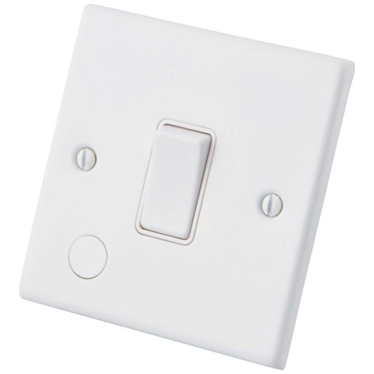 M2 Decorative 20A DP Switch with Flex Outlet White Insert Painted Matt White