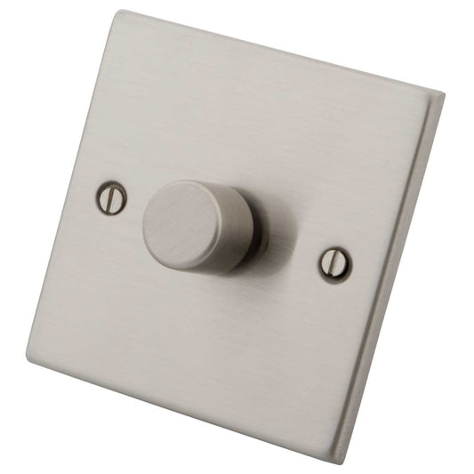 M2 Decorative 400W 1 Gang Intelligent Dimmer Brushed Stainless Steel