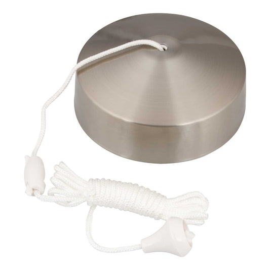 M2 Decorative 10A 2 Way Pullcord Switch Brushed Stainless Steel
