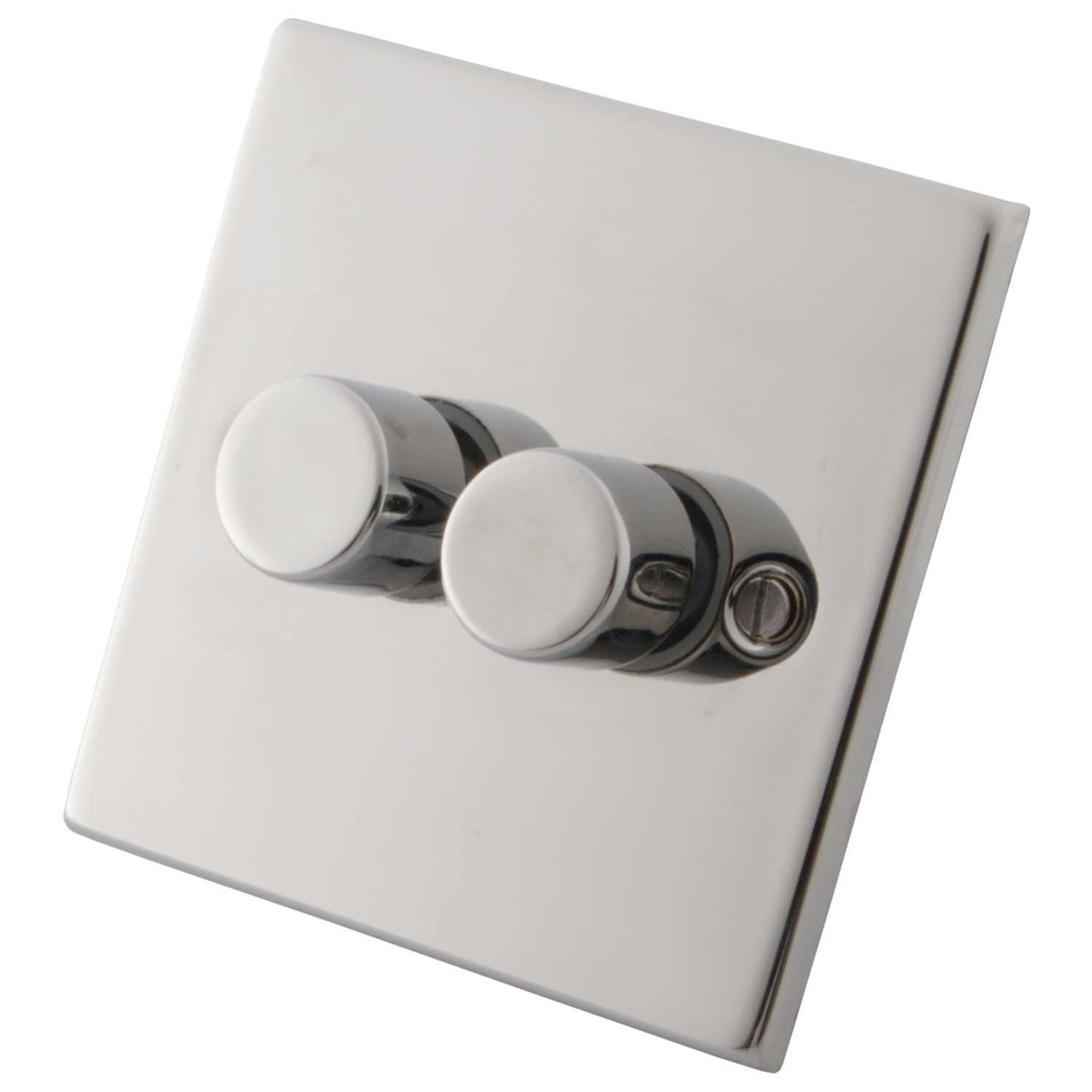 M2 Decorative 400W 2 Gang 2 Way Special Application Dimmer Polished Stainless Steel