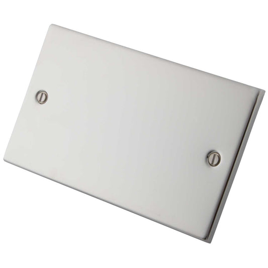 M2 Decorative 2 Gang Blank Plate Polished Stainless Steel