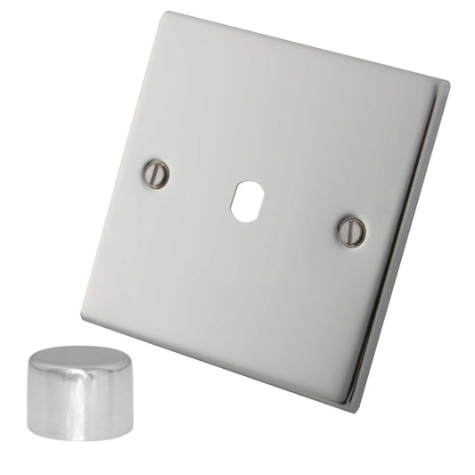 M2 Decorative 1 Gang Unfurnished Dimmer Plate Polished Stainless Steel