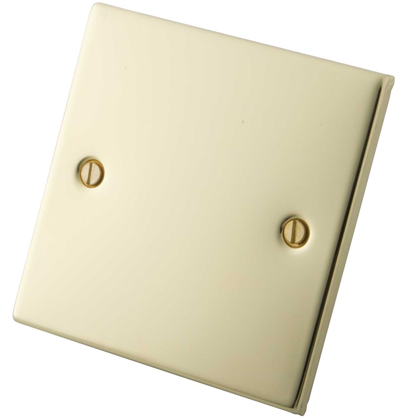 M2 Decorative 1 Gang Blank Plate Polished Brass