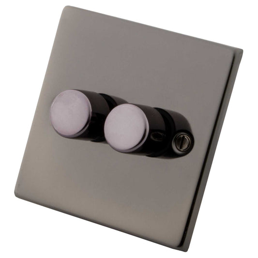 M2 Decorative 400W 2 Gang 2 Way Black Nickel