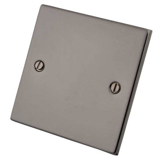 M2 Decorative 1 Gang Blank Plate Black Nickel