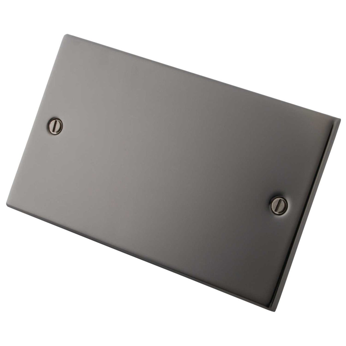 M2 Decorative 2 Gang Blank Plate Black Nickel
