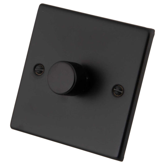 M2 Decorative 400W 1 Gang Intelligent Dimmer Painted Matt Black
