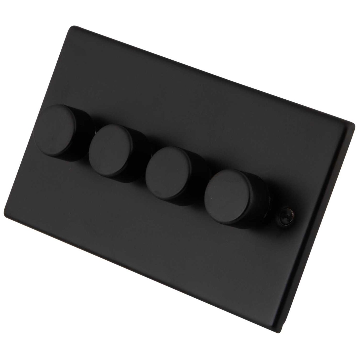 M2 Decorative 400W 4 Gang Intelligent Dimmer Painted Matt Black