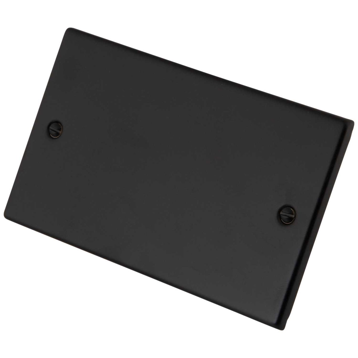 M2 Decorative 2 Gang Blank Plate Painted Matt Black