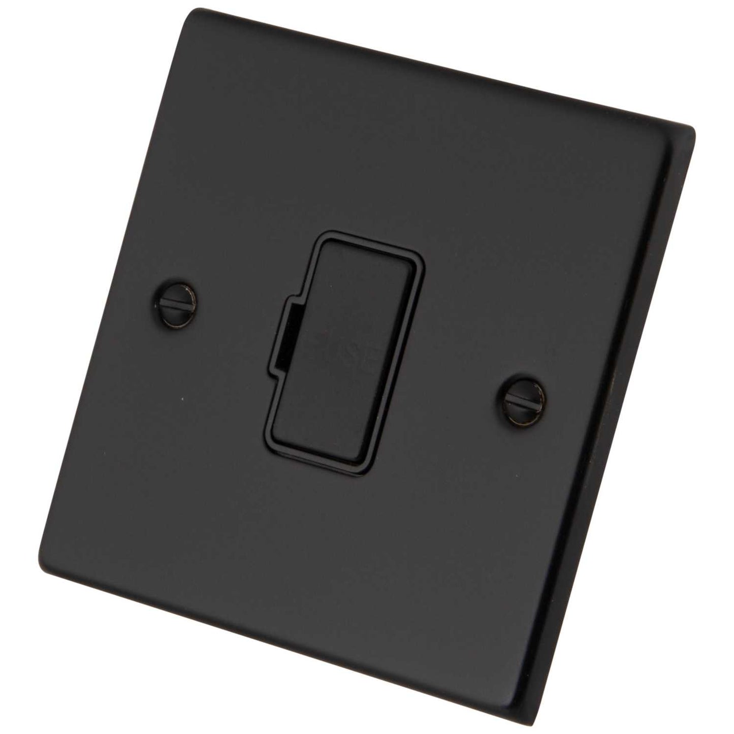 M2 Decorative 13A Unswitched Fused Spur Black Insert Painted Matt Black