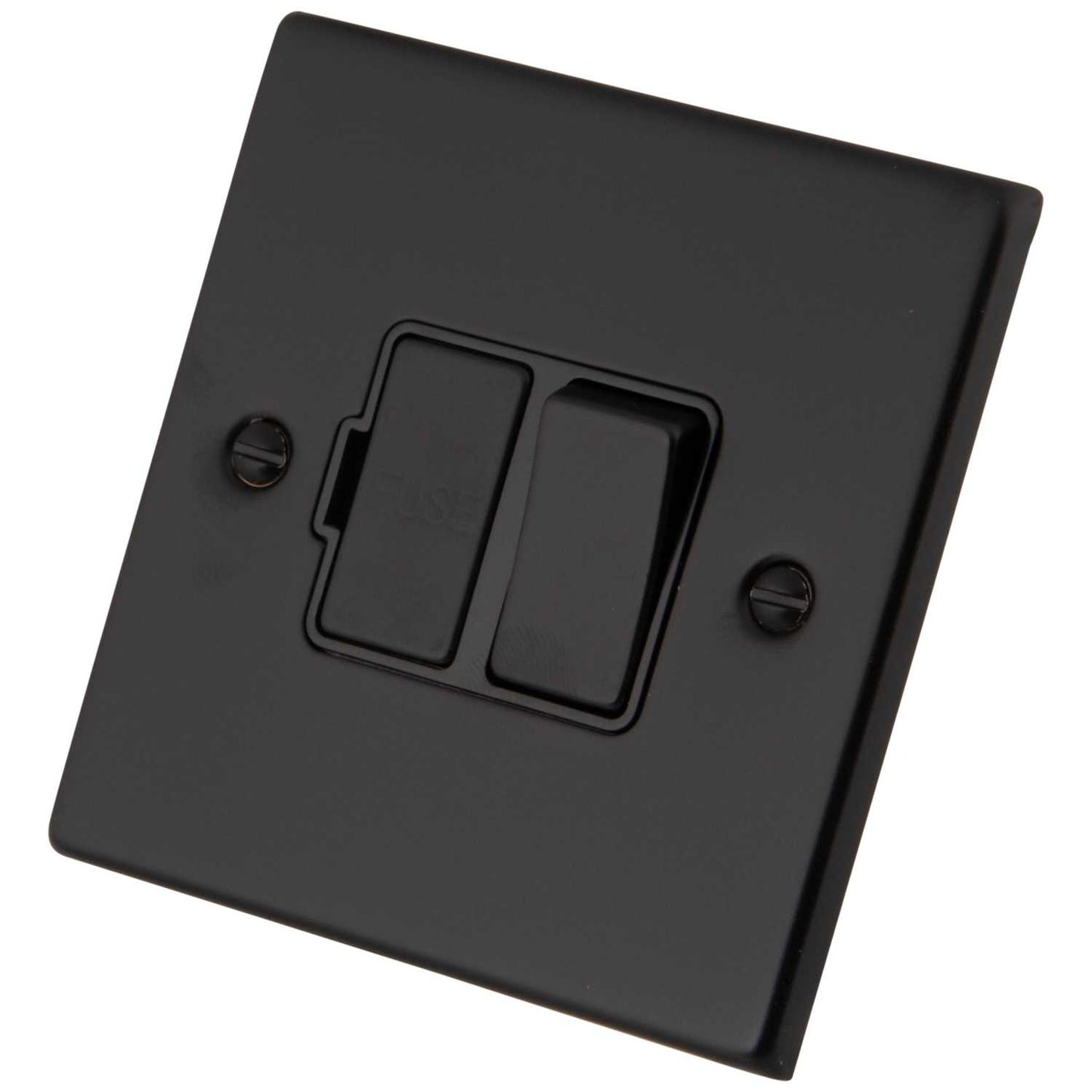 M2 Decorative 13A Switched Fused Spur Black Insert Painted Matt Black