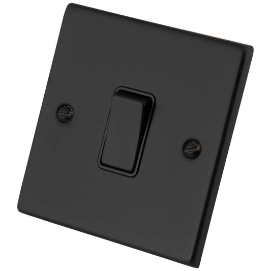 M2 Decorative 20A DP Switch Black Insert Painted Matt Black
