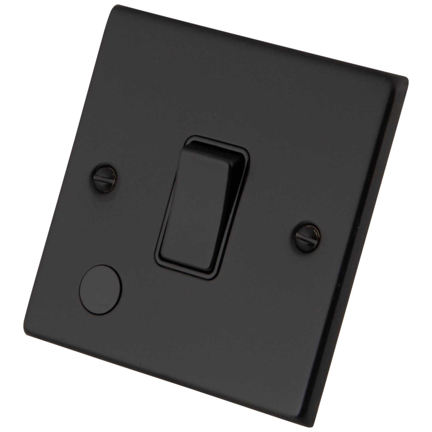 M2 Decorative 20A DP Switch with Flex Outlet Black Insert Painted Matt Black