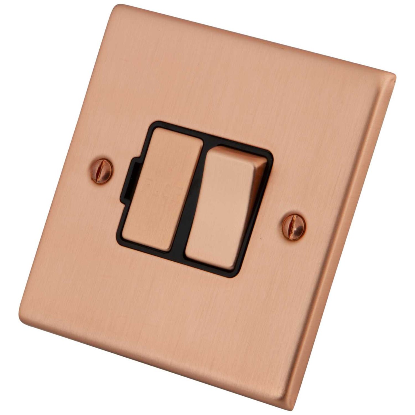 M2 Decorative 13A Switched Fused Spur Black Insert Copper