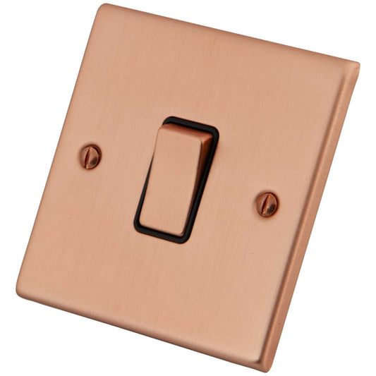 M2 Decorative 20A DP Switch Black Insert Copper