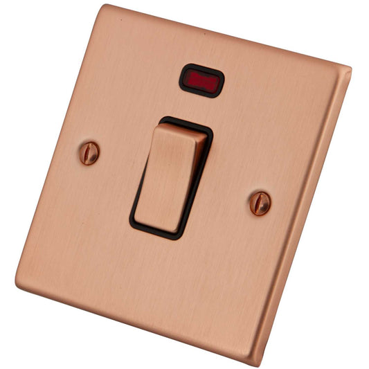 M2 Decorative 20A DP Switch with Neon Black Insert Copper