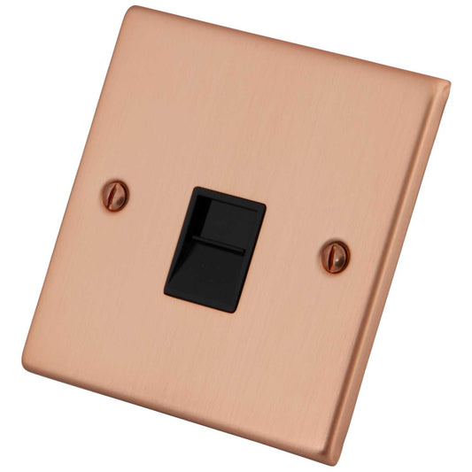 M2 Decorative 1 Gang Secondary Telephone Black Insert Copper