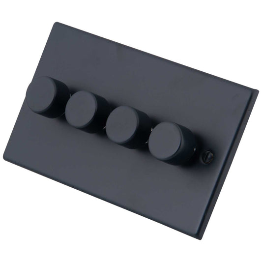 M2 Decorative 400W 4 Gang Intelligent Dimmer Granite Blue