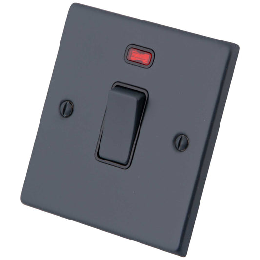 M2 Decorative 20A DP Switch with Neon Black Insert Granite Blue