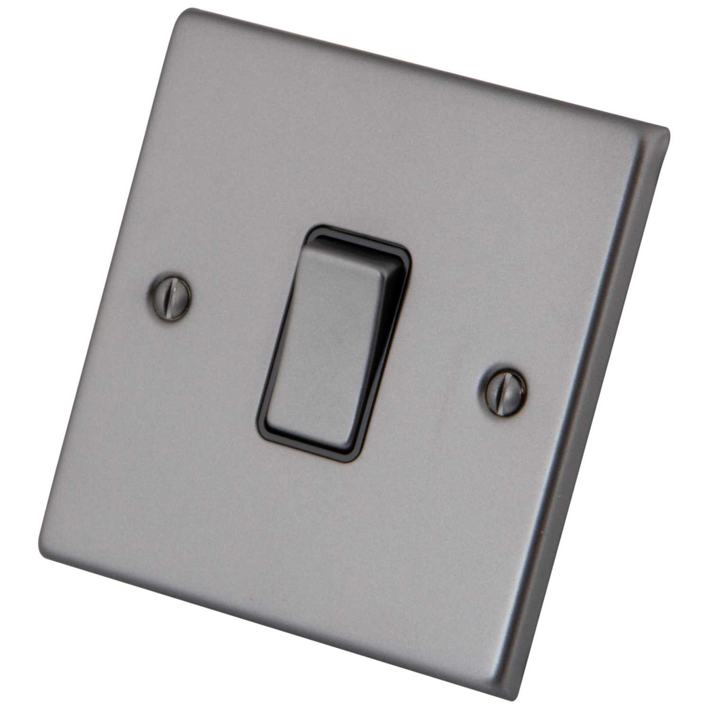 M2 Decorative 10A 1 Gang Intermediate Switch Black Insert Gunmetal
