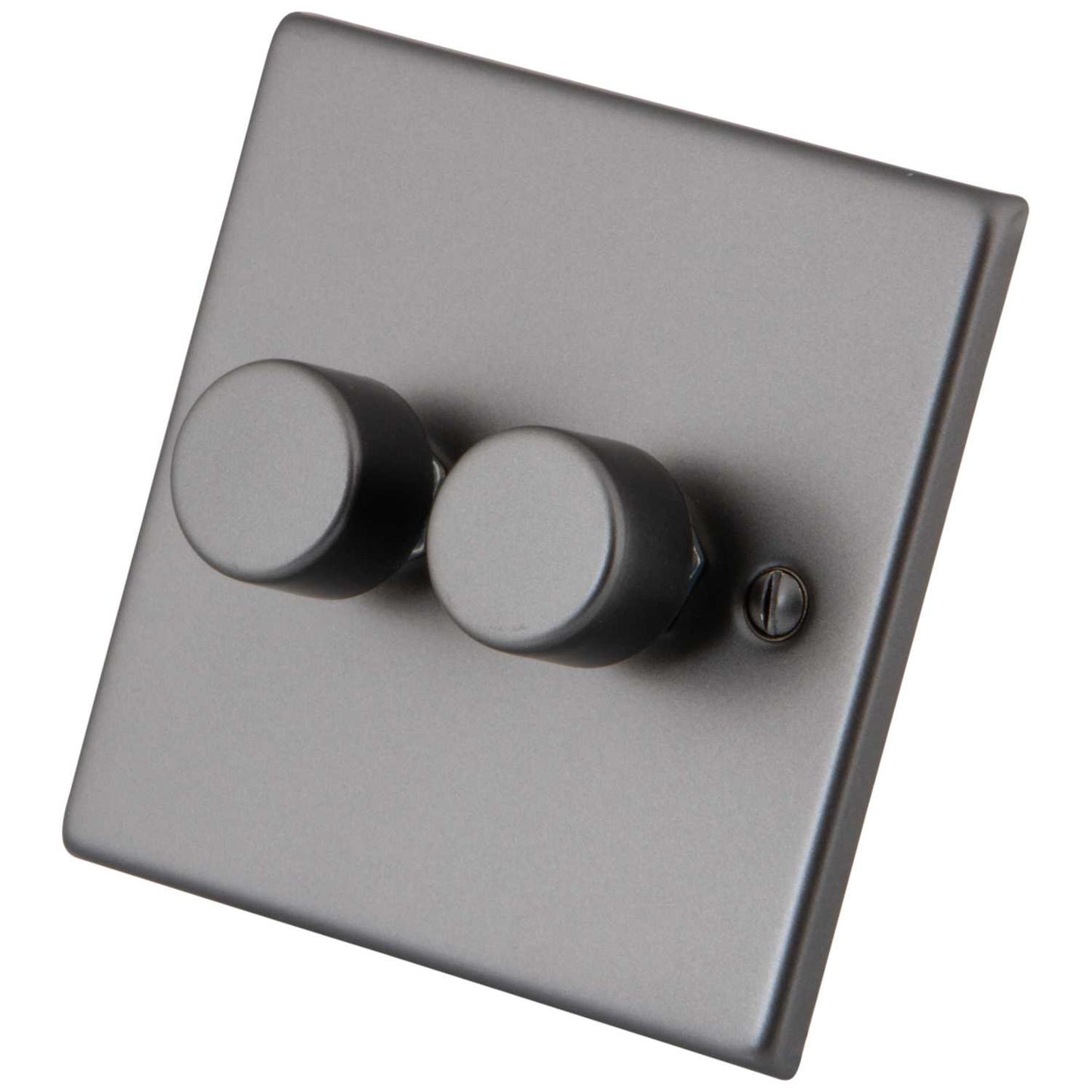 M2 Decorative 400W 2 Gang Intelligent Dimmer Gunmetal