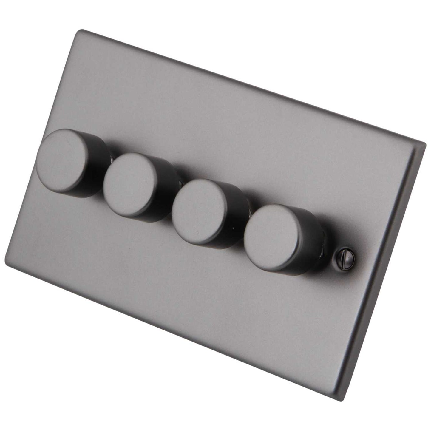 M2 Decorative 400W 4 Gang Intelligent Dimmer Gunmetal