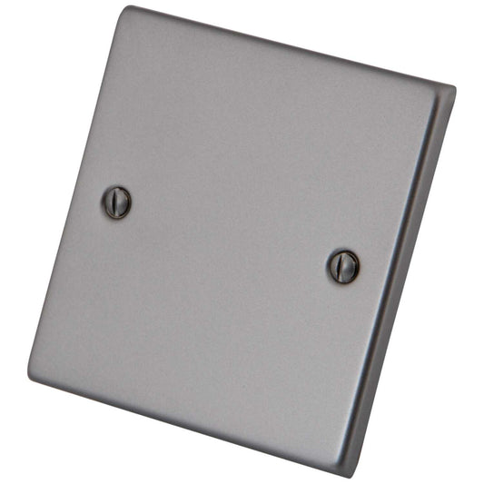 M2 Decorative 1 Gang Blank Plate Gunmetal