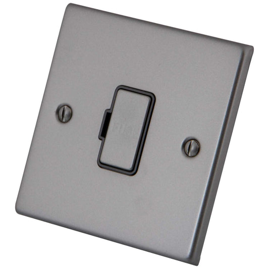 M2 Decorative 13A Unswitched Fused Spur Black Insert Gunmetal