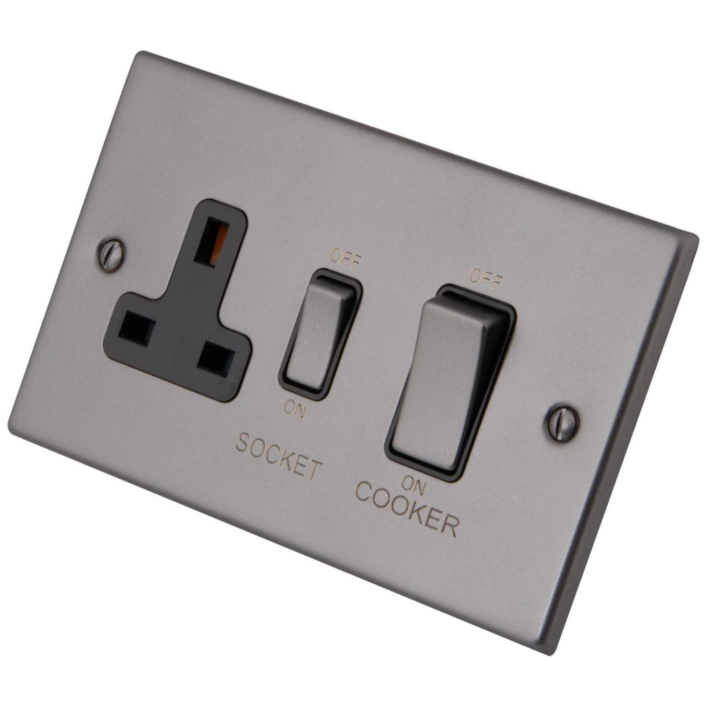 M2 Decorative 45A Cooker Control Unit Black Insert Gunmetal