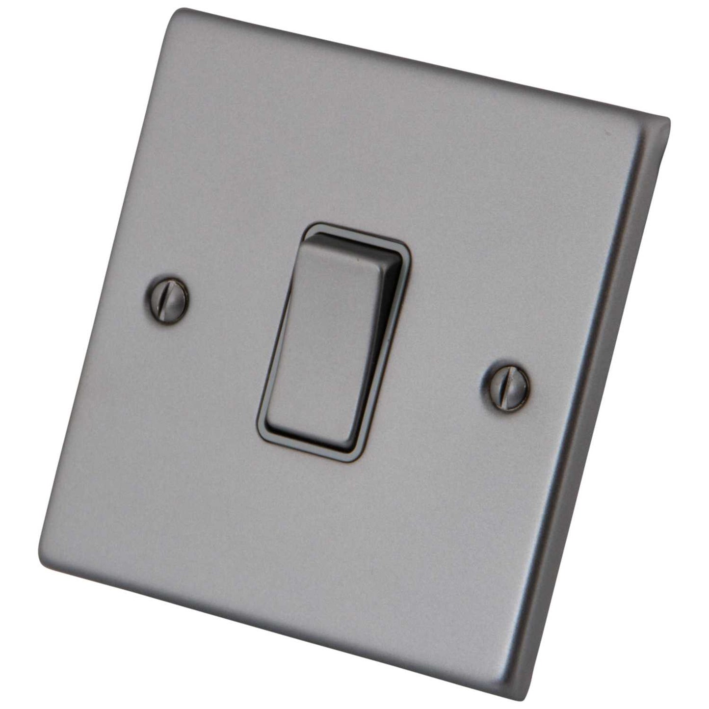 M2 Decorative 10A 1 Gang Intermediate Switch Grey Insert Gunmetal