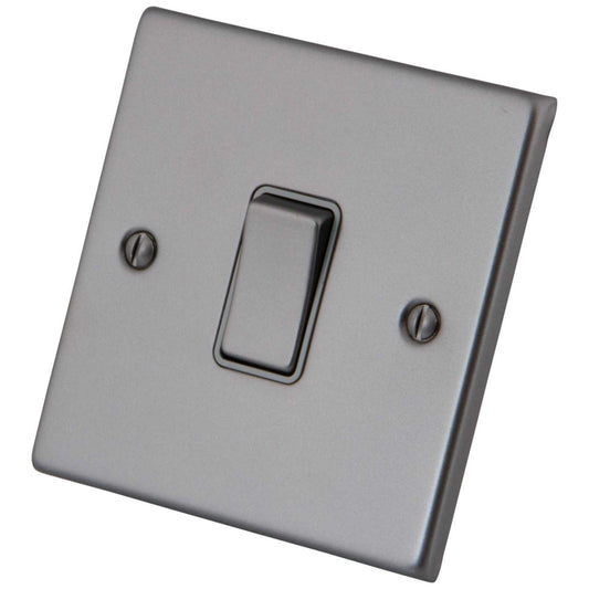 M2 Decorative 10A 1 Gang Intermediate Switch Grey Insert Gunmetal
