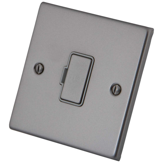 M2 Decorative 13A Unswitched Fused Spur Grey Insert Gunmetal
