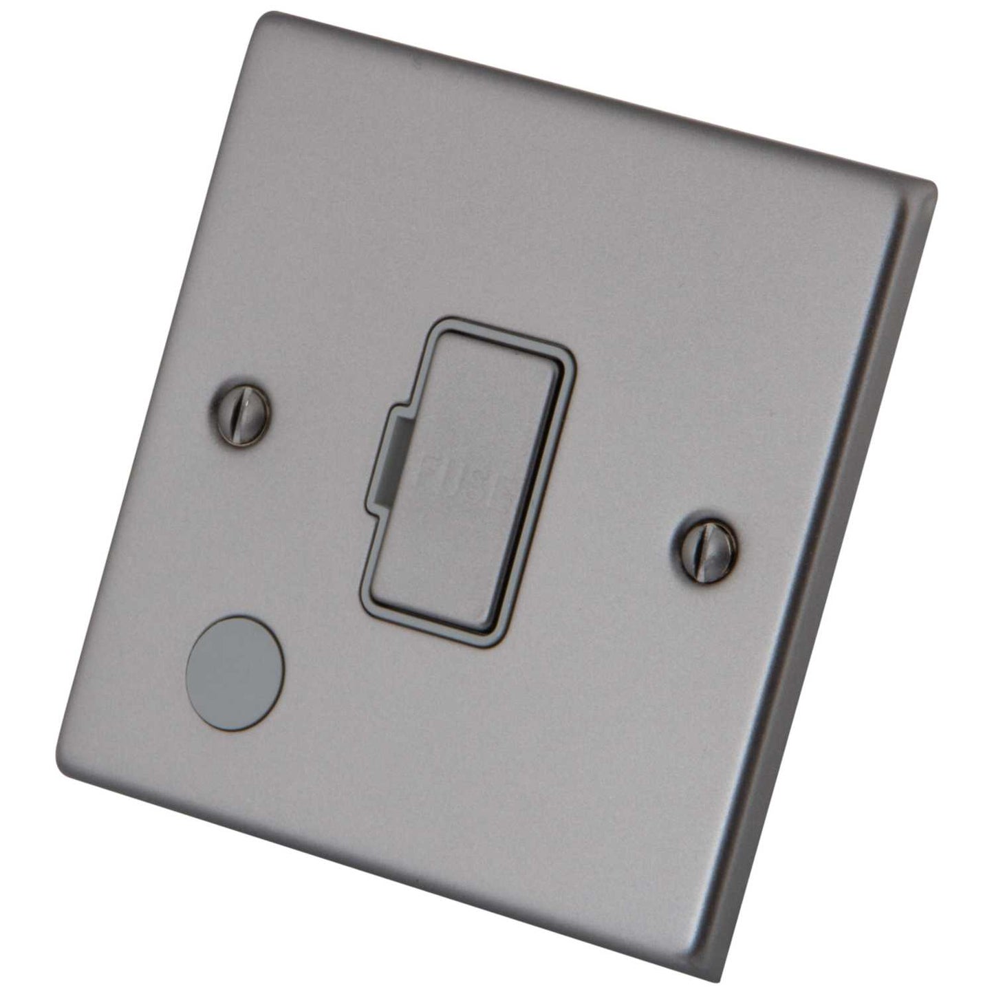 M2 Decorative 13A Unswitched Fused Spur with Flex Outlet Grey Insert Gunmetal