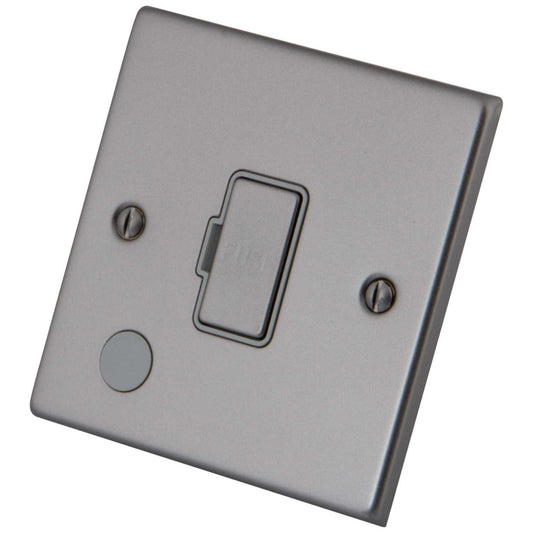 M2 Decorative 13A Unswitched Fused Spur with Flex Outlet Grey Insert Gunmetal