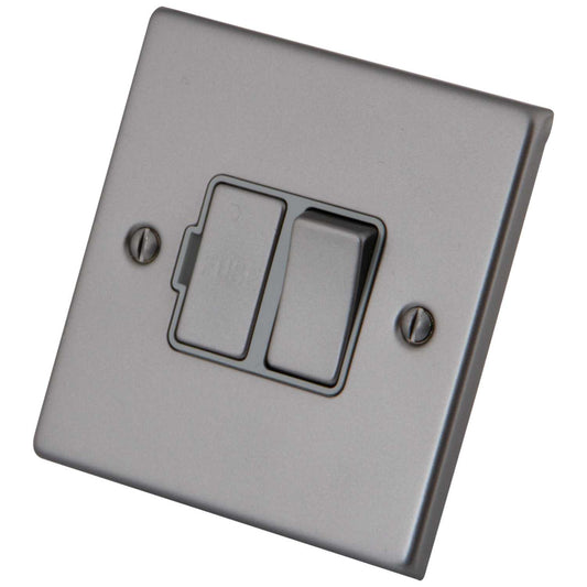 M2 Decorative 13A Switched Fused Spur Grey Insert Gunmetal