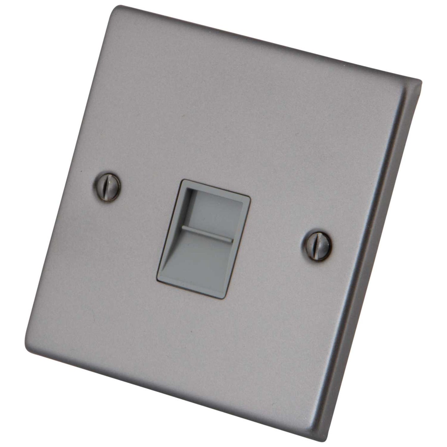M2 Decorative 1 Gang Secondary Telephone Grey Insert Gunmetal