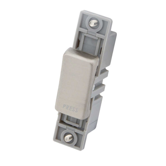 M2 Decorative 10A 1 Way Retractive Switch Module Brushed Stainless Steel