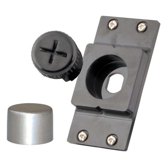 M2 Decorative Dimmer Assembly Module Black with Brushed Stainless Steel Cap