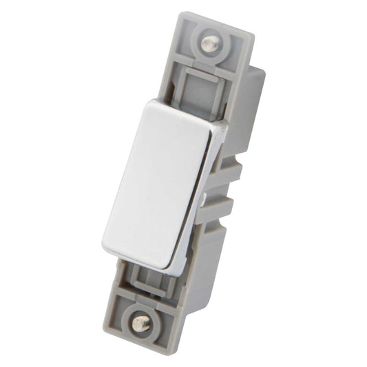 M2 Decorative 10A 2 Way Light Switch Module Polished Stainless Steel