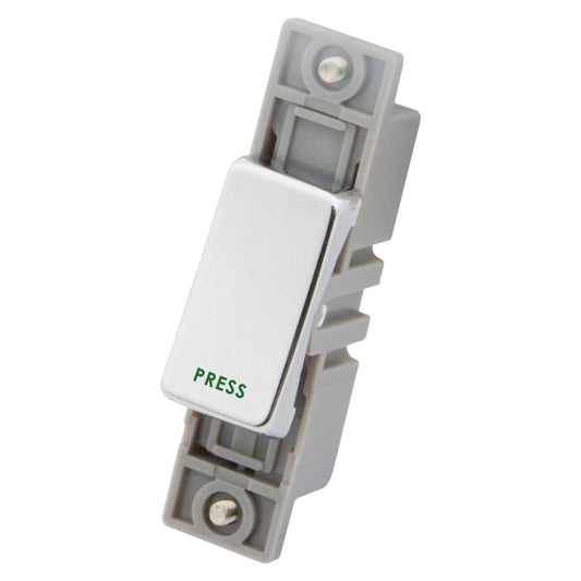 M2 Decorative 10A 1 Way Retractive Switch Module Polished Stainless Steel