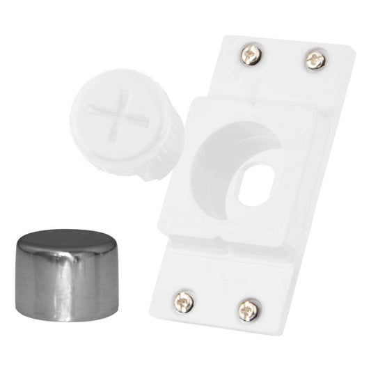 M2 Decorative Dimmer Assembly Module White with Polished Stainless Steel Cap