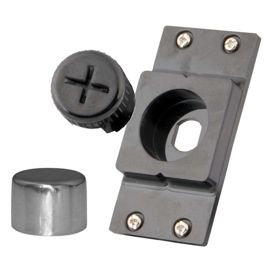 M2 Decorative Dimmer Assembly Module Black with Polished Stainless Steel Cap